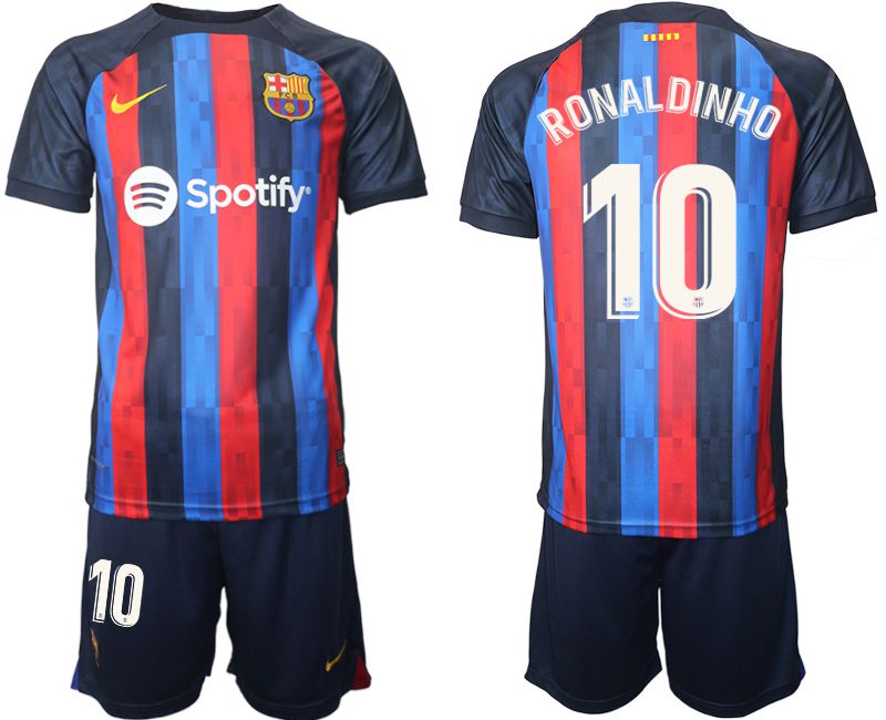 Men 2022-2023 Club Barcelona home blue #10 Soccer Jersey